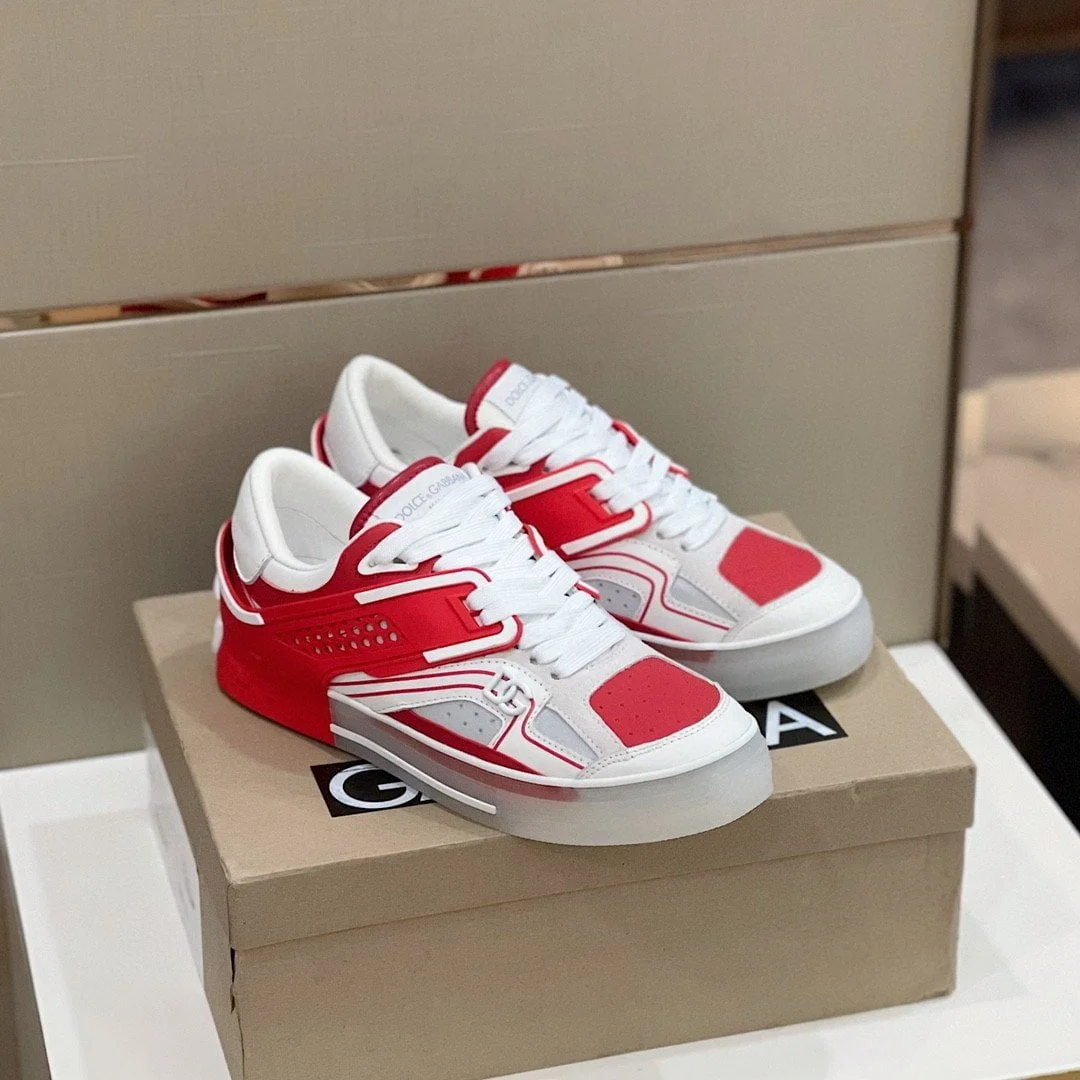 (1:1 replica) Dolce Gabbana Sneakers With DG Logo Red For Women DG Shoes