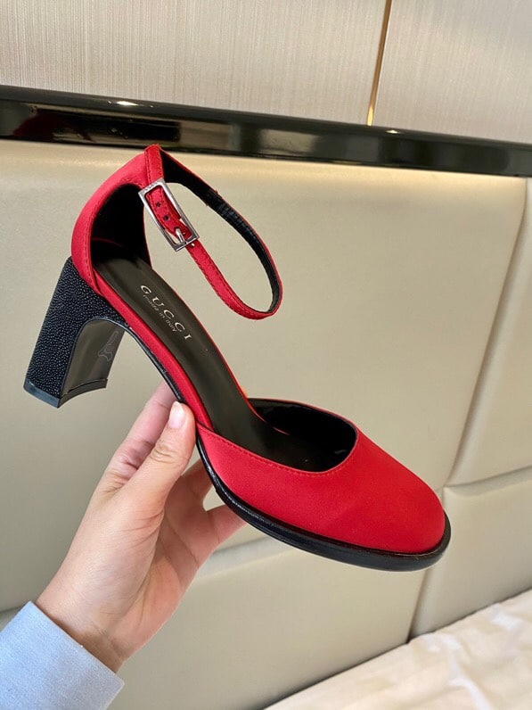 (1:1 replica) Gucci Platform Sandal By Matelasse Red For Women GG