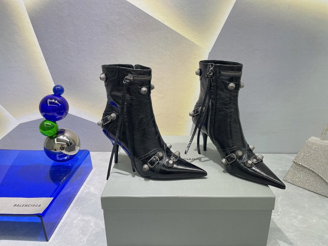 (1:1 replica) Balenciaga Cagole Bootie Black For Women 694379WAD4E1081