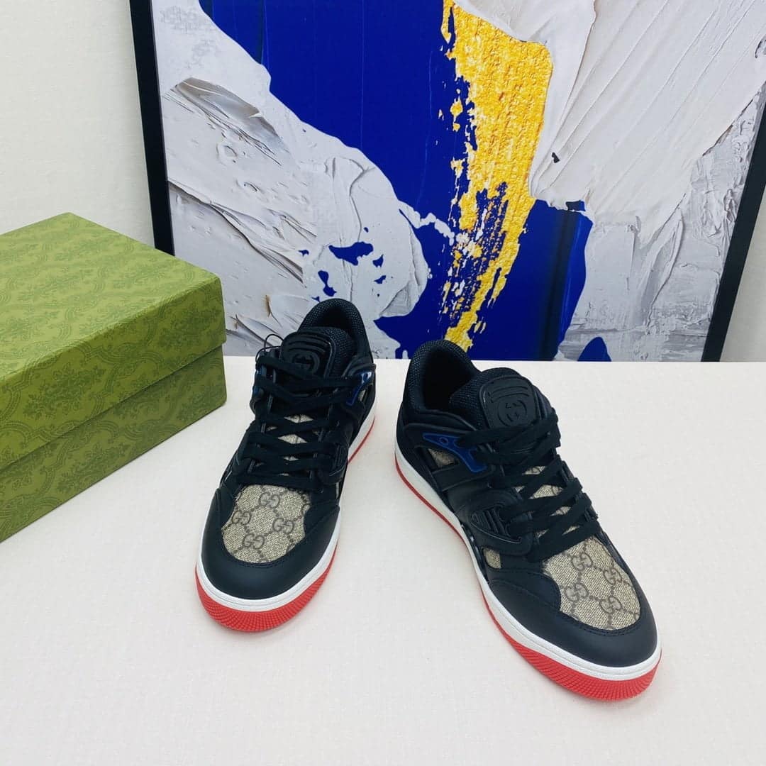 (1:1 replica) Gucci Women s Gucci Basket Sneaker By Fabrics Black For Women GG
