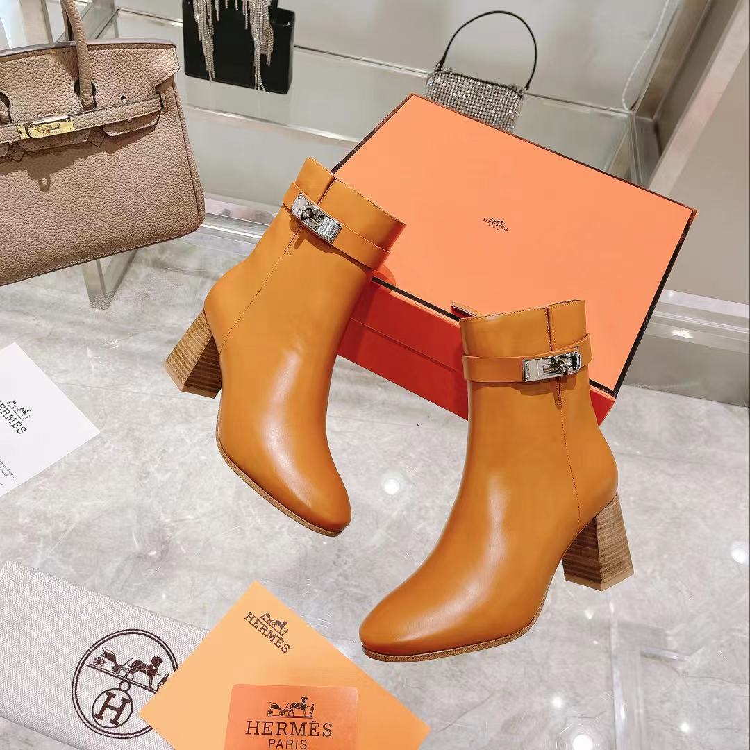 (1:1 replica) Hermes Saint Germain Ankle Boot Brown For Women, Women s Shoes H202257Z A3370
