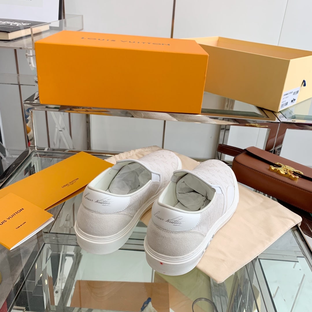 (1:1 replica) Louis Vuitton Women s Trocadero Slip On White For Women LV