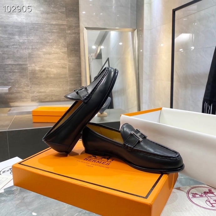 (1:1 replica) Hermes Loafer Black For Women, Women s Shoes
