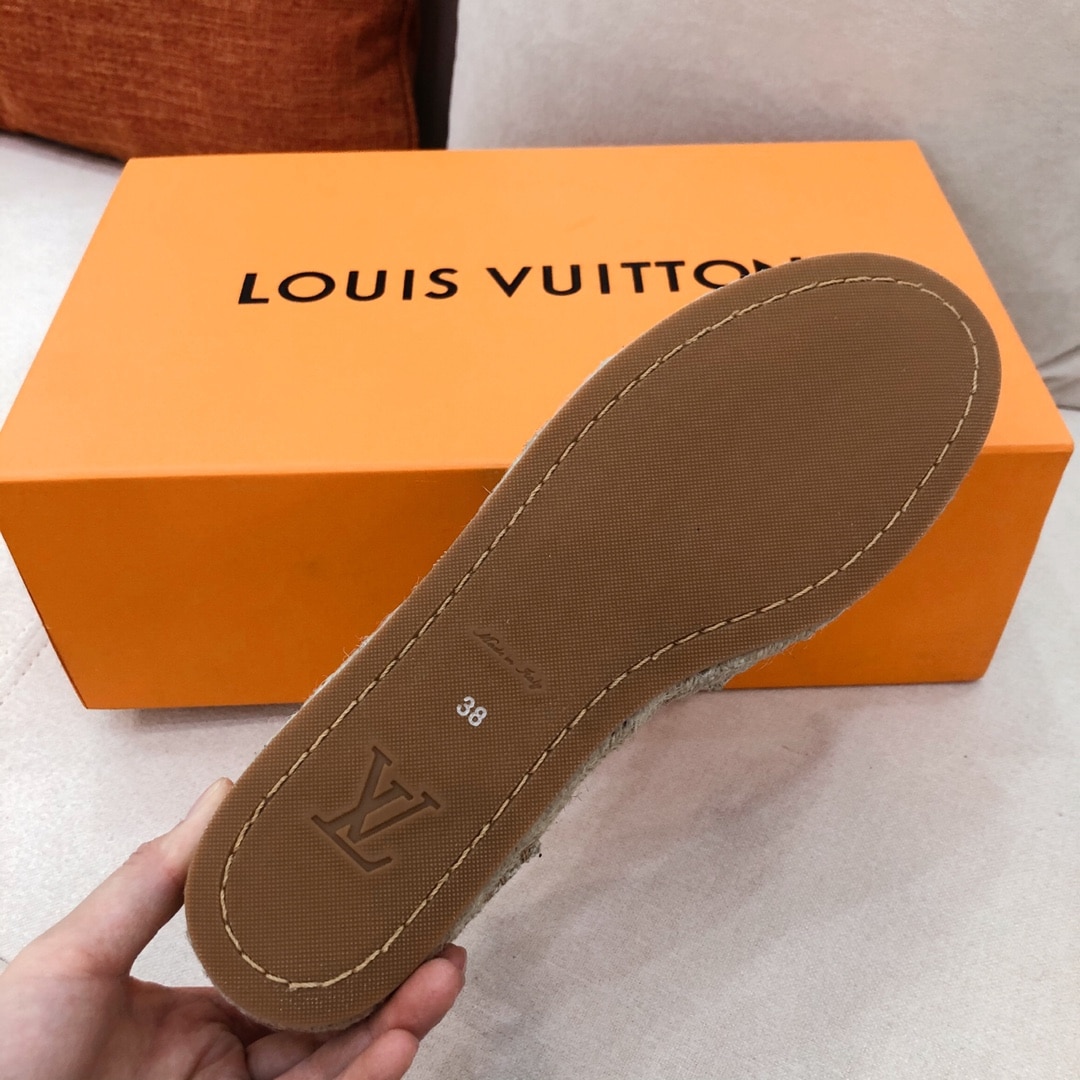 (1:1 replica) Louis Vuitton Women s Starboard Flat Espadrille Pink For Women LV