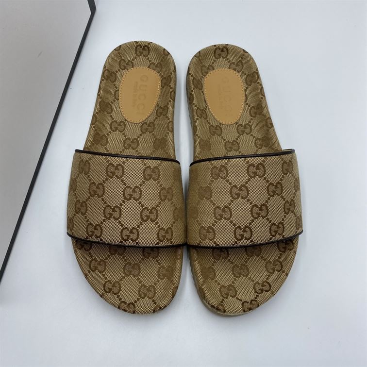 (1:1 replica) GUCCI GG CANVAS FLIP FLOP SANDAL GSL001