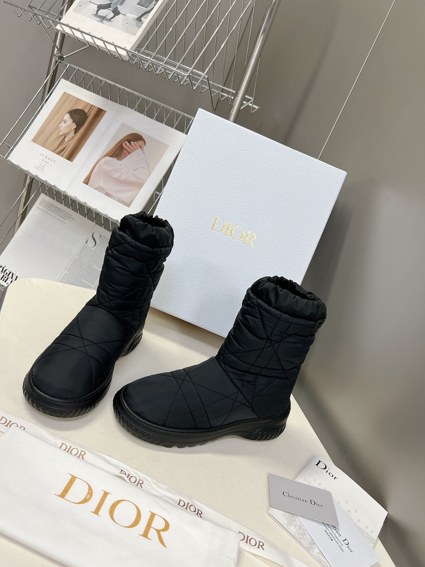 (1:1 replica) Christian Dior Women s Dior Frost Ankle Boot Black For Women CD KCI812CQN_S900