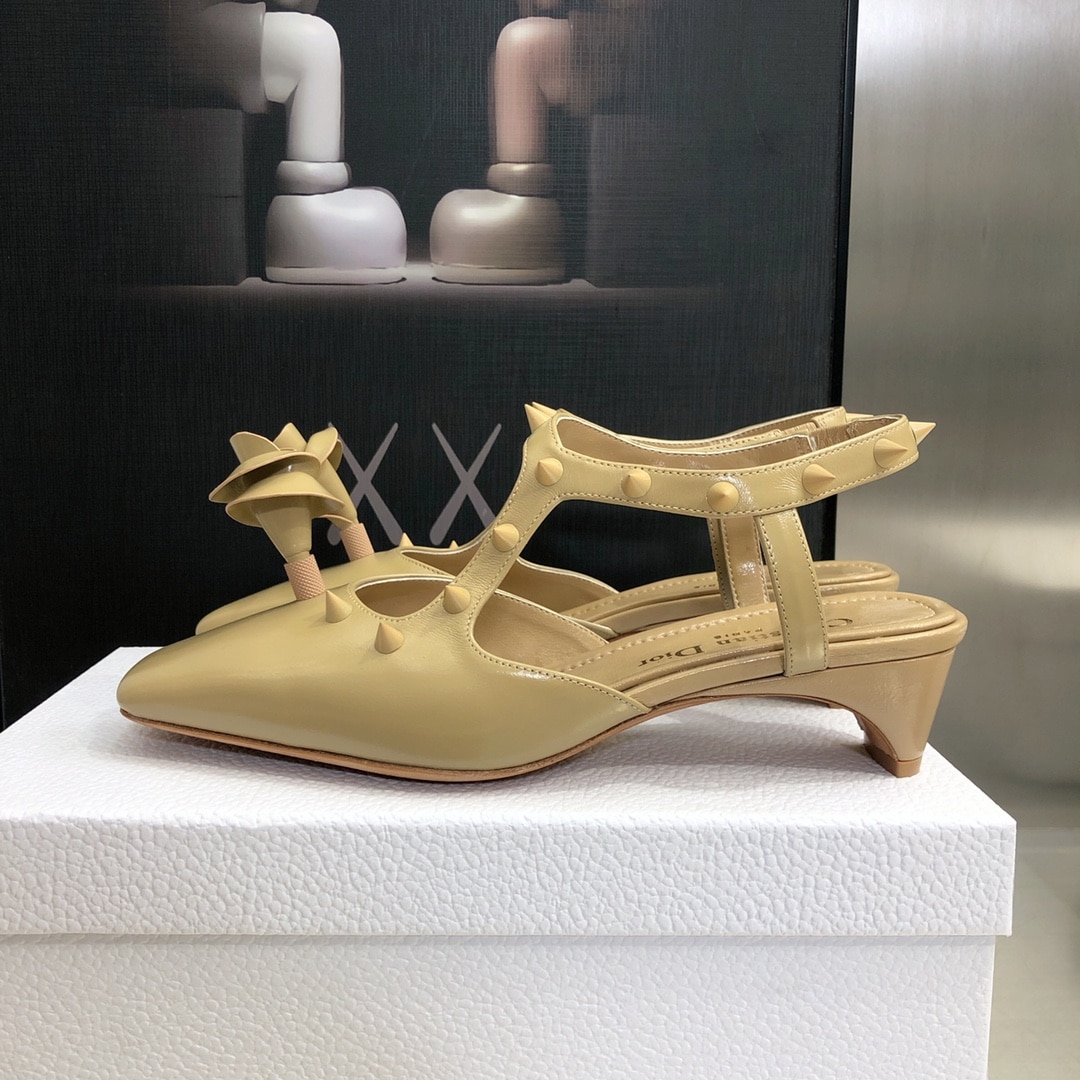 (1:1 replica) Christian Dior Women s Rose Fantastique Pump Beige For Women CD 1.5in/4cm