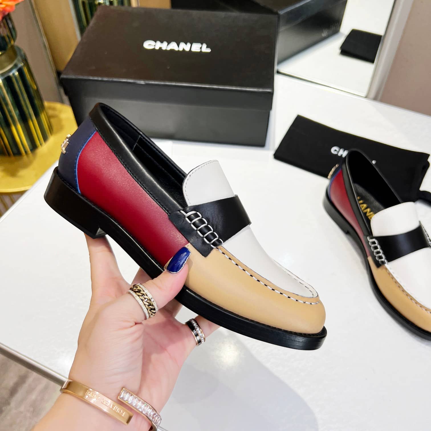 (1:1 replica) Chanel Women s Loafers Multicolor For Women 1.2 in/3cm