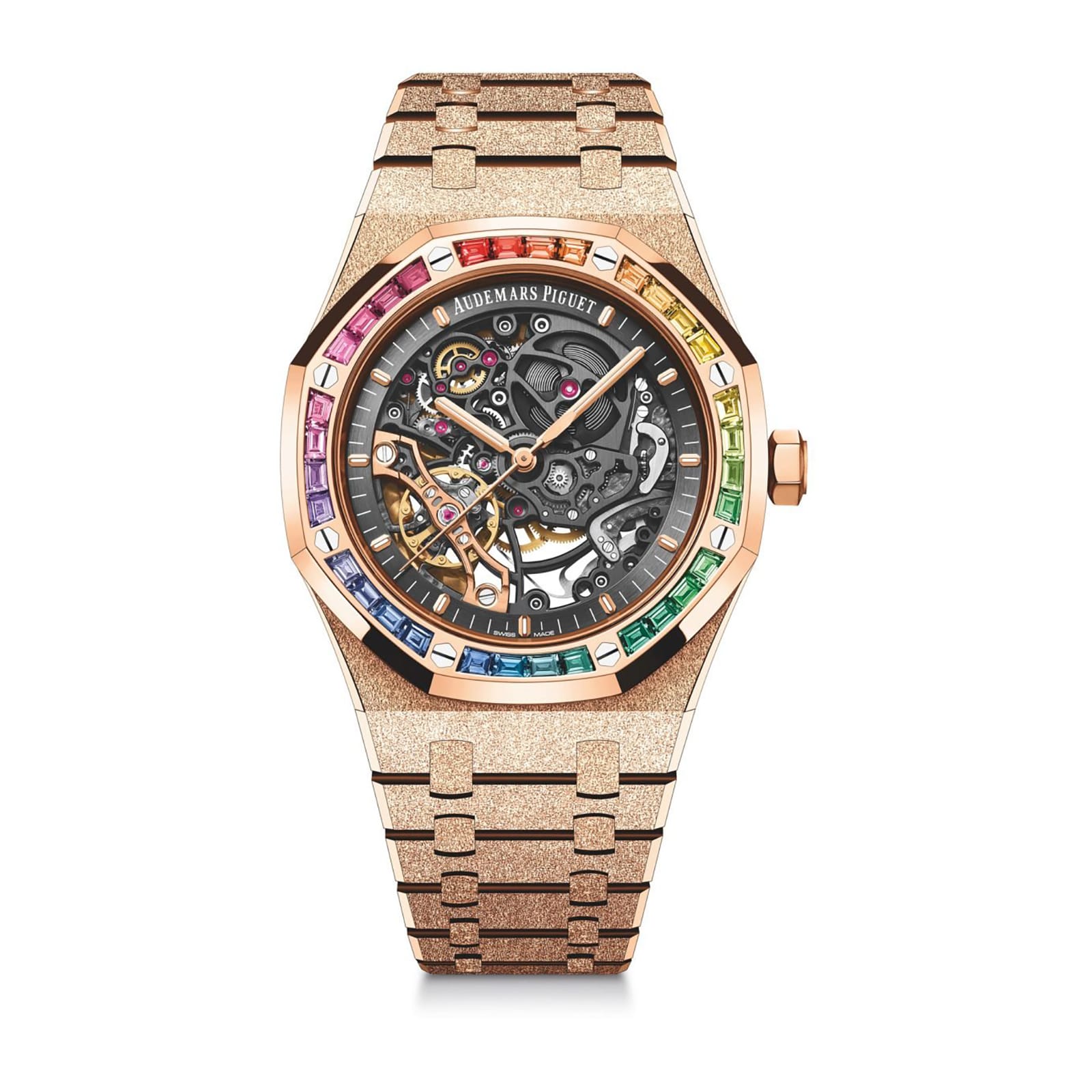 Audemars Piguet Replica Watch Royal Oak Frosted Gold Double Balance Wheel Openworked(1:1 replica)