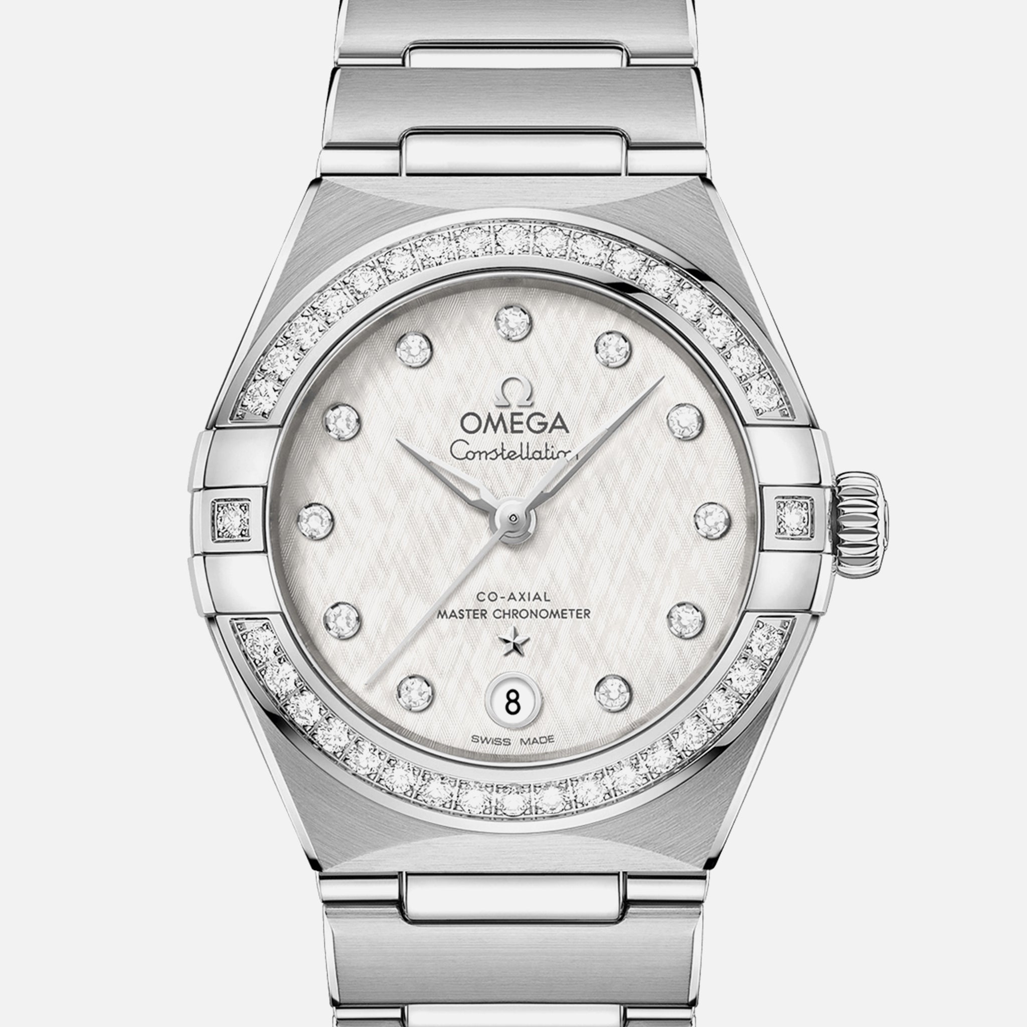Constellation Co-Axial Master Chronometer 29mm Stainless Steel With Diamond-Set Bezel(1:1 replica)