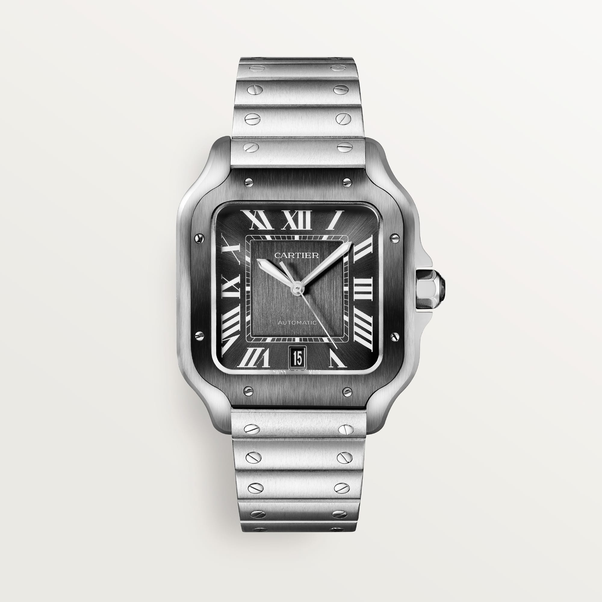 Santos de fake cartier watch large model Manufacture mechanical movement with automatic winding(1:1 replica)