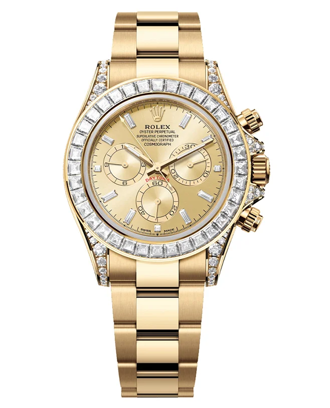 Rolex Cosmograph Daytona Oyster, 40 mm, yellow gold and diamondsReference 126598TBR(1:1 replica)