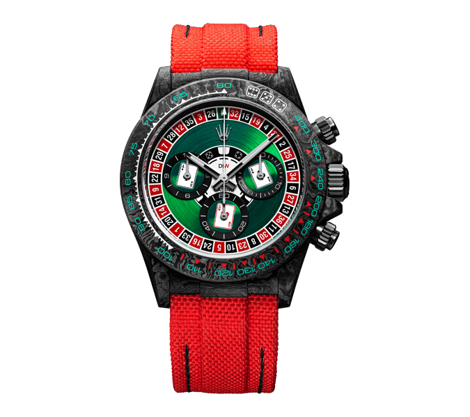 ROLEX Diw Daytona carbon lucky player (casino) 40mm oyster black(1:1 replica)