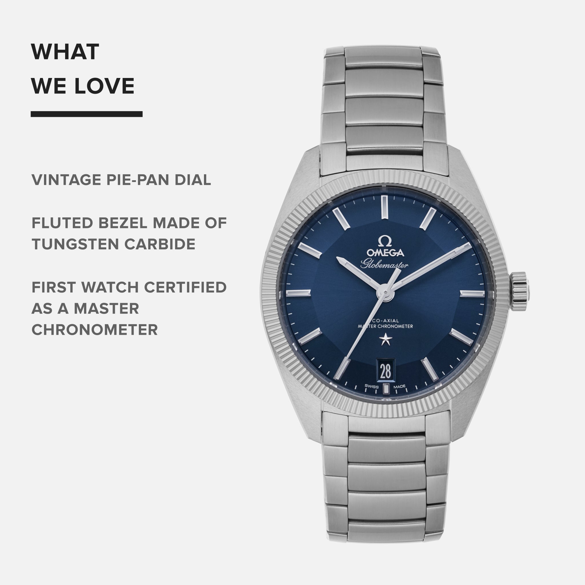 Constellation Globemaster Co-Axial Master Chronometer 39mm Blue Dial(1:1 replica)