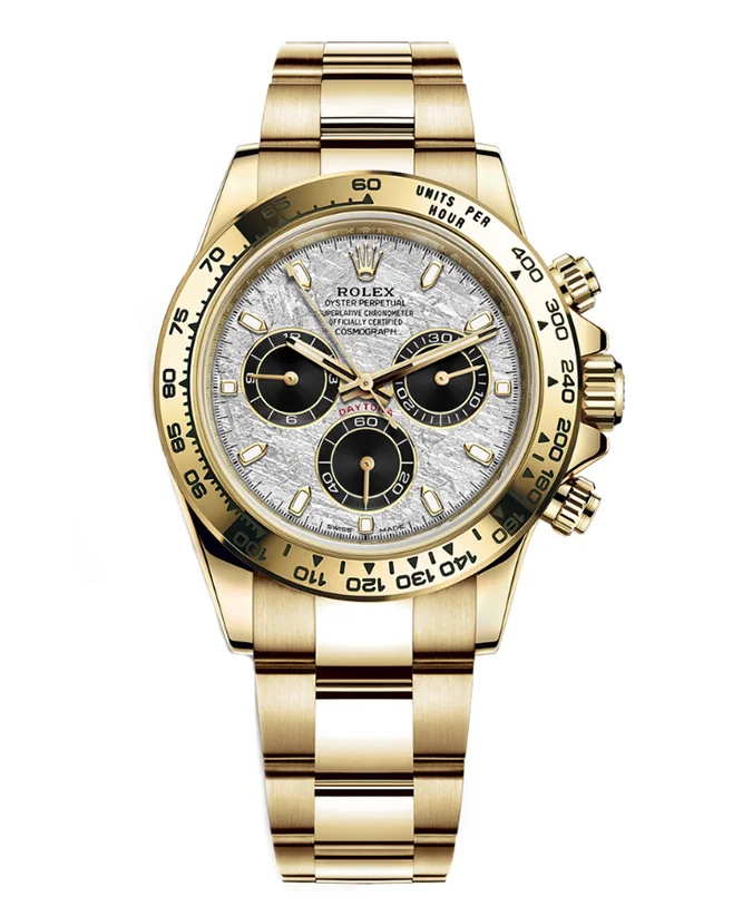 Rolex Daytona Yellow Gold Meteorite Black Dial 116508(1:1 replica)