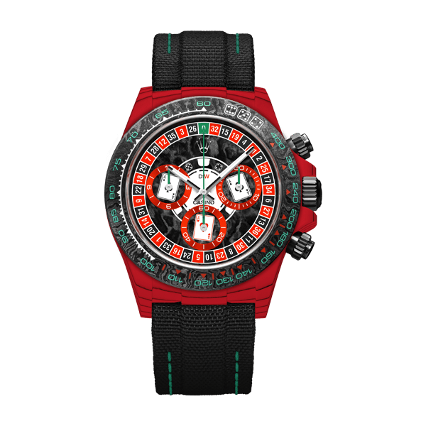 ROLEX Diw Daytona quartz fiber lucky player 3 (casino v.3) 40mm red quartz(1:1 replica)