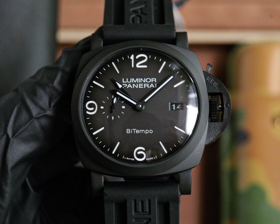 Panerai Luminor BiTempo Titanium DLC - New York Grey Dial 44mm PAM01467(1:1 replica)