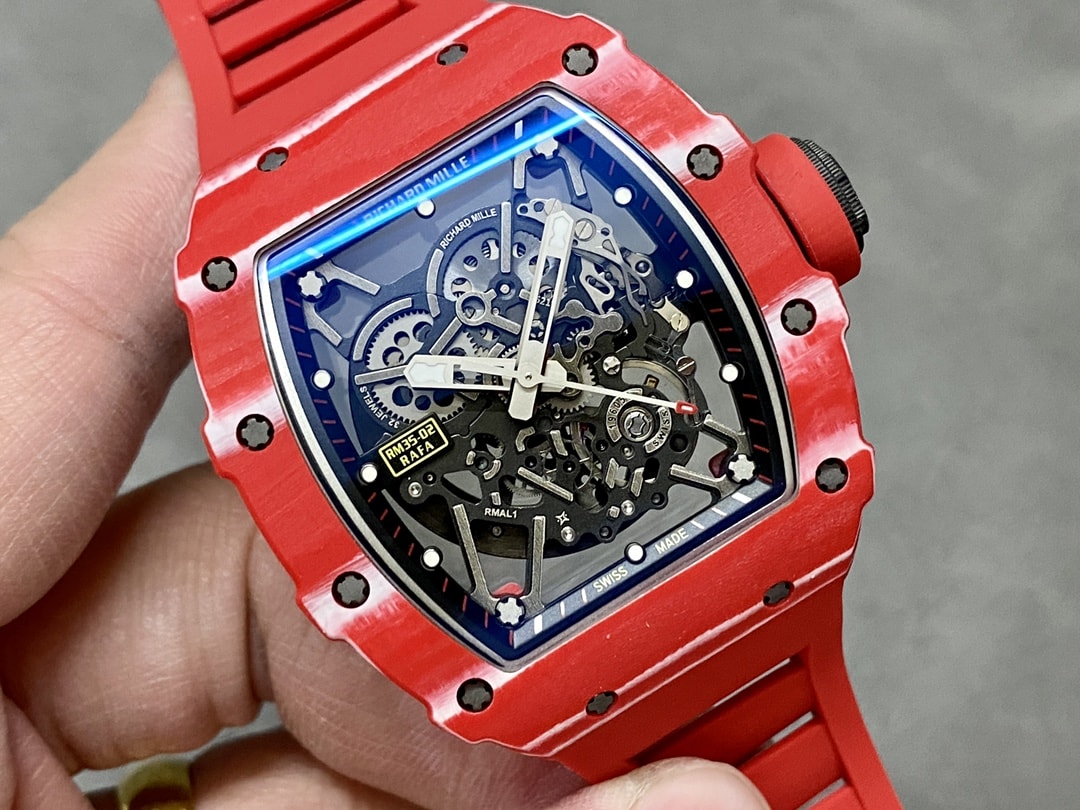 Fake Richard Mille Replica Watch RM 35-02 Manual-winding Rafael Nadal Red Quartz TPT(1:1 replica)
