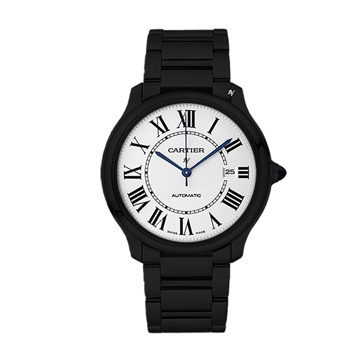 Fake Cartier Replica Watch RONDE MUST Limited Edition Black DLC-PVD(1:1 replica)