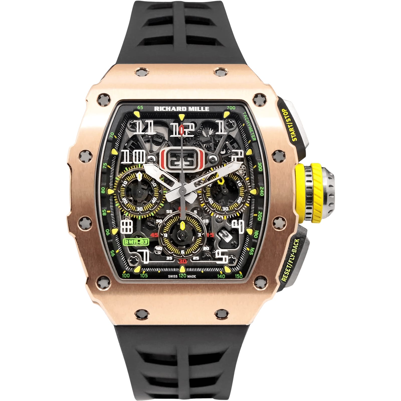 Fake Richard Mille Replica Watch RM 11-03 Rose Gold Automatic Flyback Chronograph(1:1 replica)