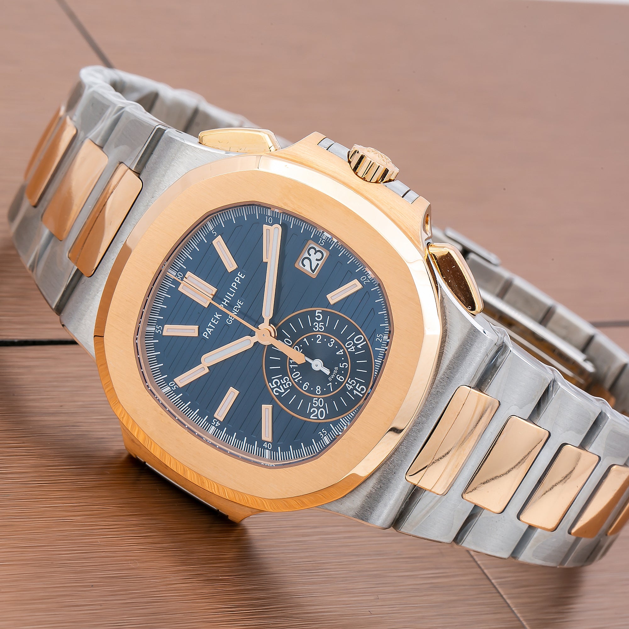 Patek Philippe Nautilus 5980/1AR 40MM Blue Dial With Two Tone Bracelet(1:1 replica)