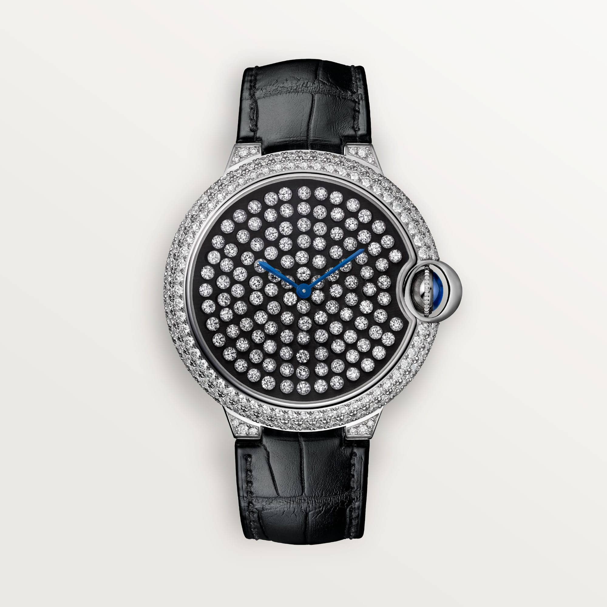 fake cartier watch Ballon Bleu de Serti Vibrant watch 42 mm Manufacture manual winding mechanical movement(1:1 replica)