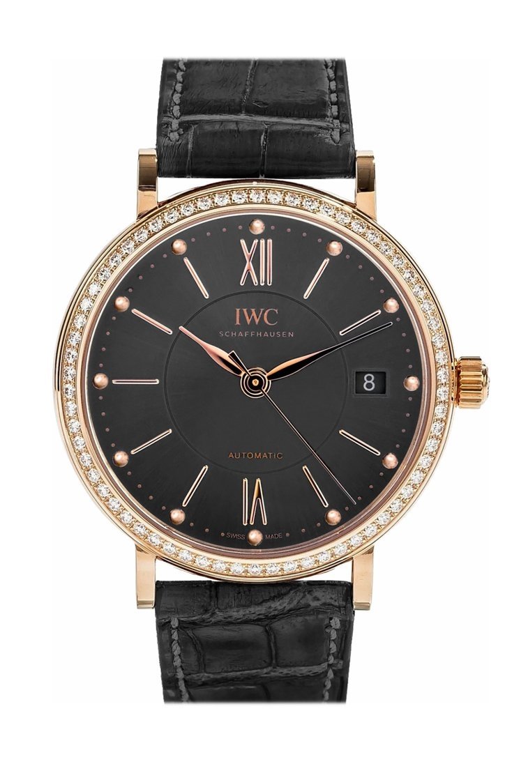 IWC Portofino Anthracite Dial Diamond Automatic 37mm Men's Watch IW458108(1:1 replica)