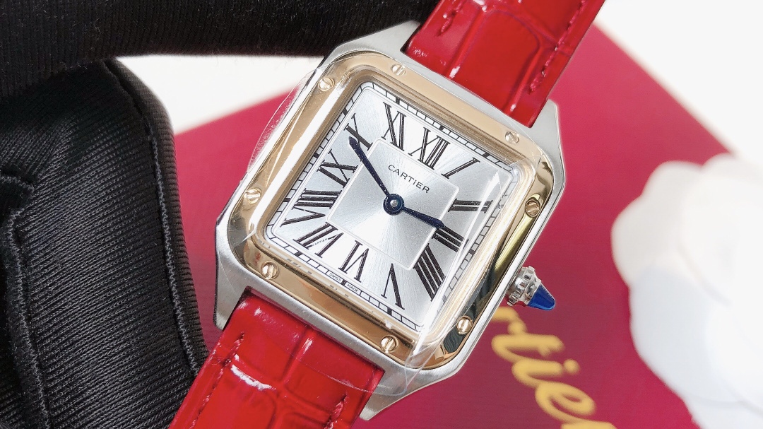 Santos Demoisell Santos Collection - Stainless Steel Mini Model Red(1:1 replica)