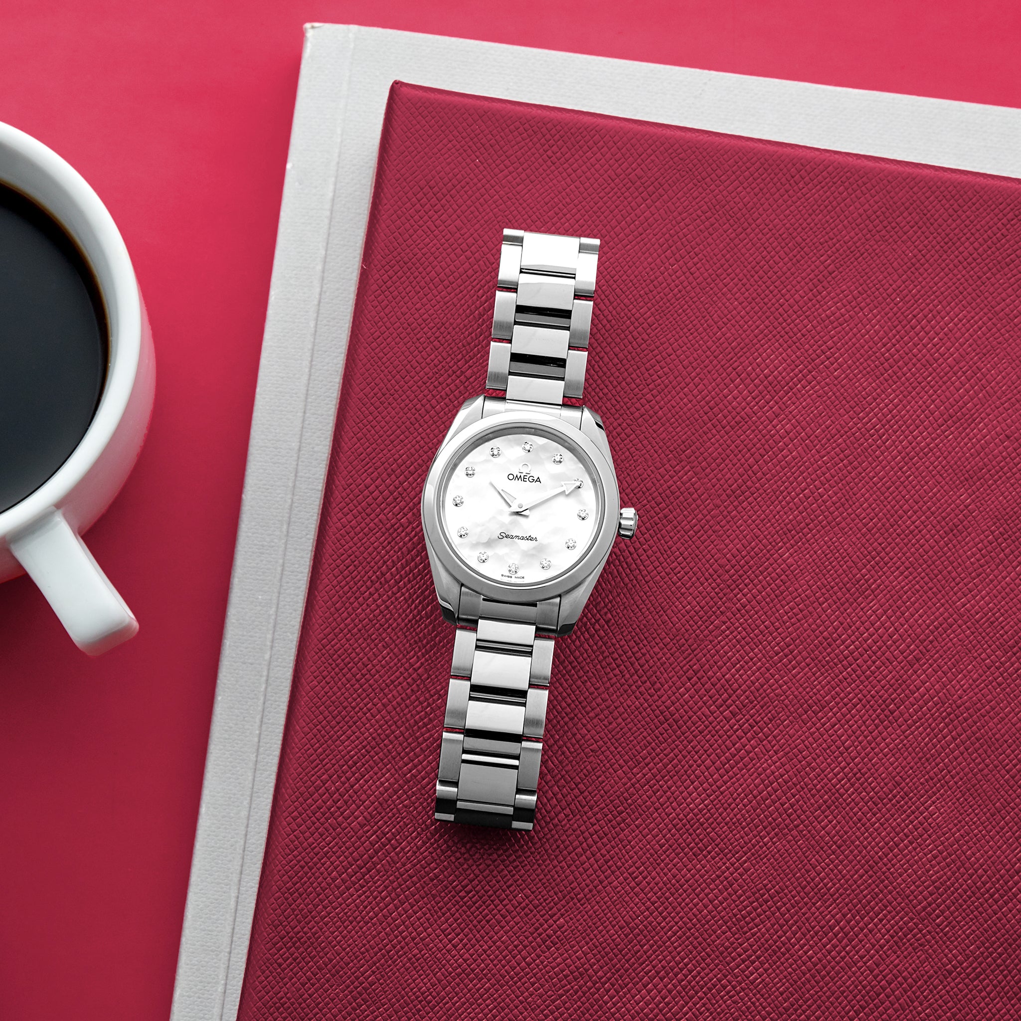 Seamaster Aqua Terra 150M Quartz 28mm Mother-Of-Pearl Dial With Diamonds(1:1 replica)