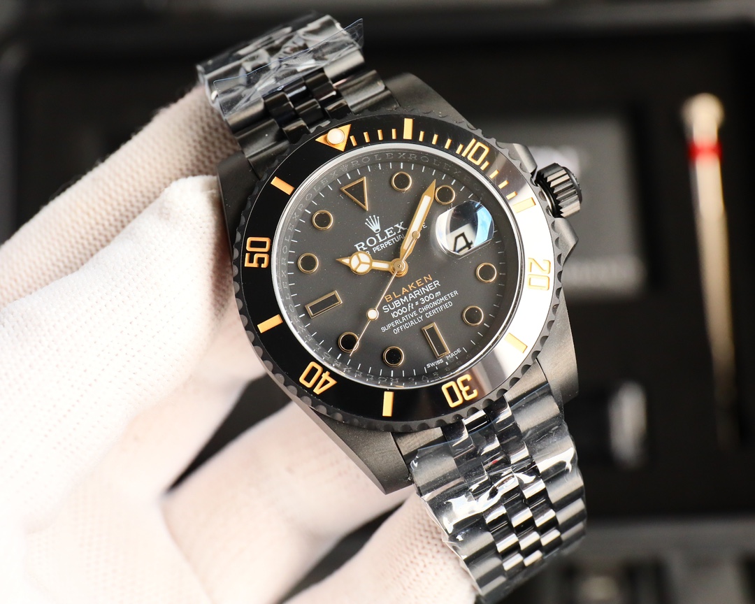Rolex Dark Legend Submariner - DLC Blackened Finish - 40MM - Gold(1:1 replica)