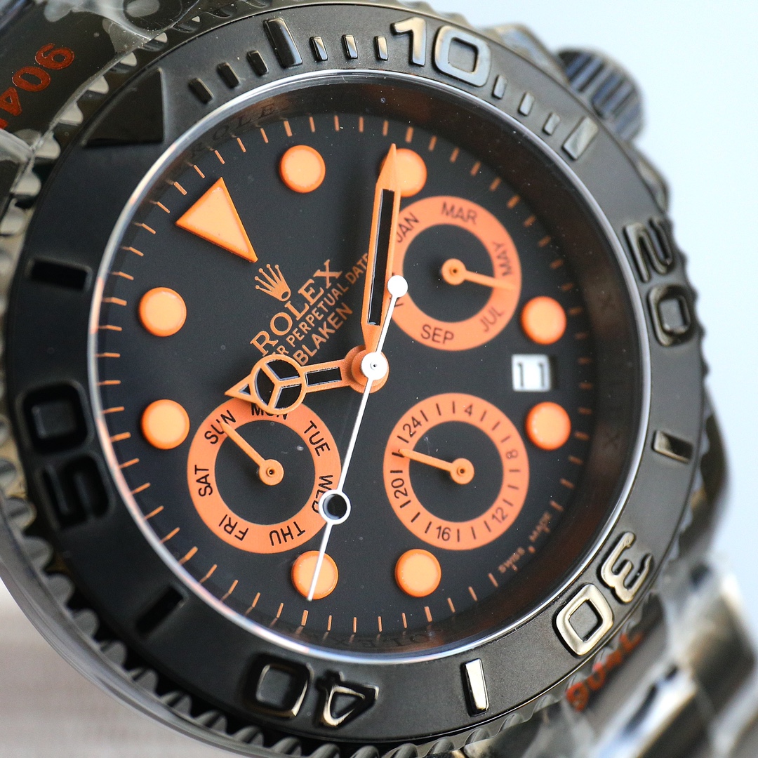 Rolex All Black Yacht Series - Versatile Limited Edition - Maximum Configuration - 40MM - Orange(1:1 replica)
