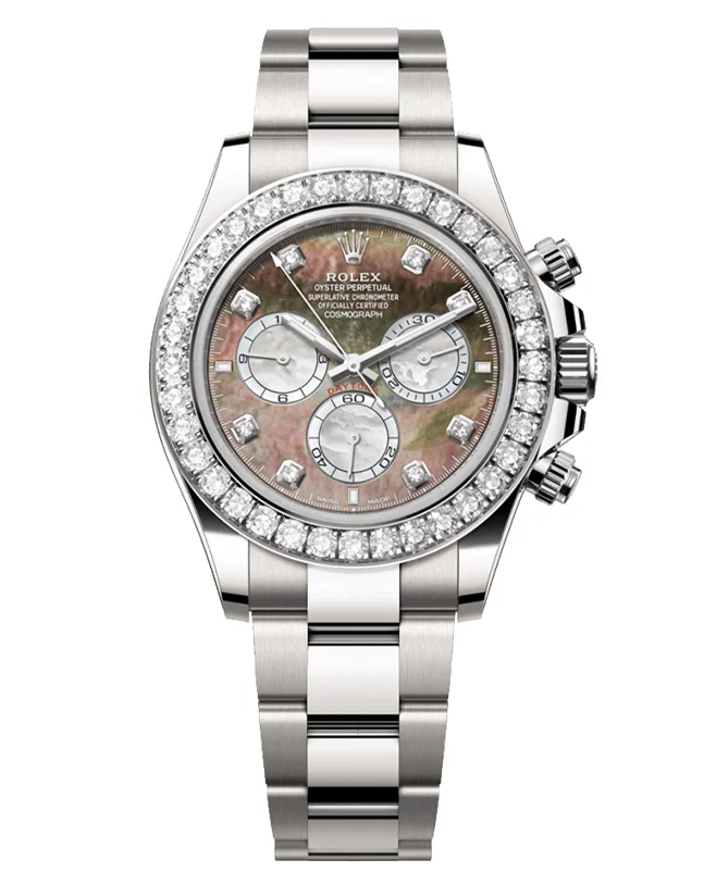 Rolex Cosmograph Daytona Oyster, 40 mm, white gold and diamondsReference 126579RBR(1:1 replica)