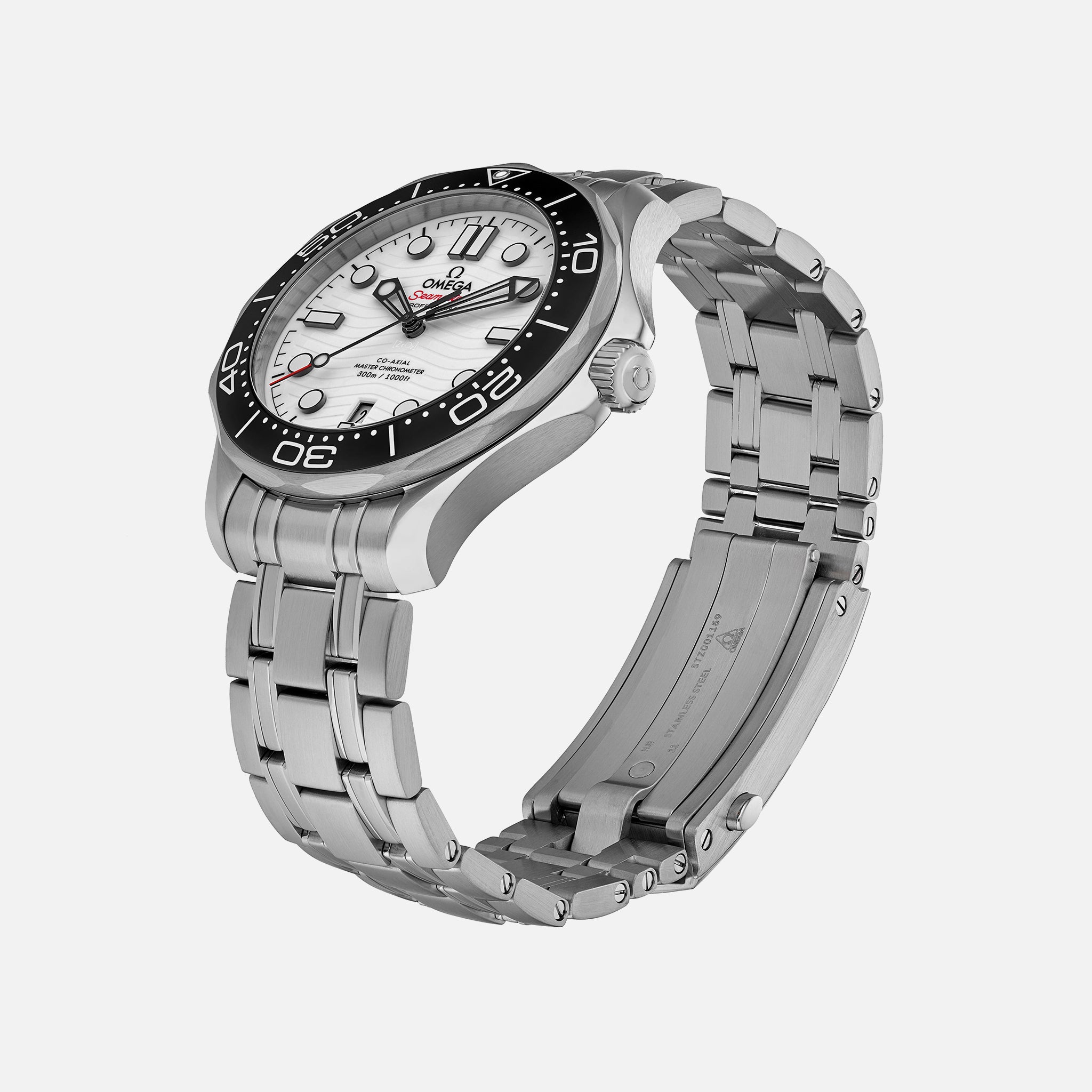 Seamaster Diver 300M Co-Axial Master Chronometer 42mm White Dial On Bracelet(1:1 replica)