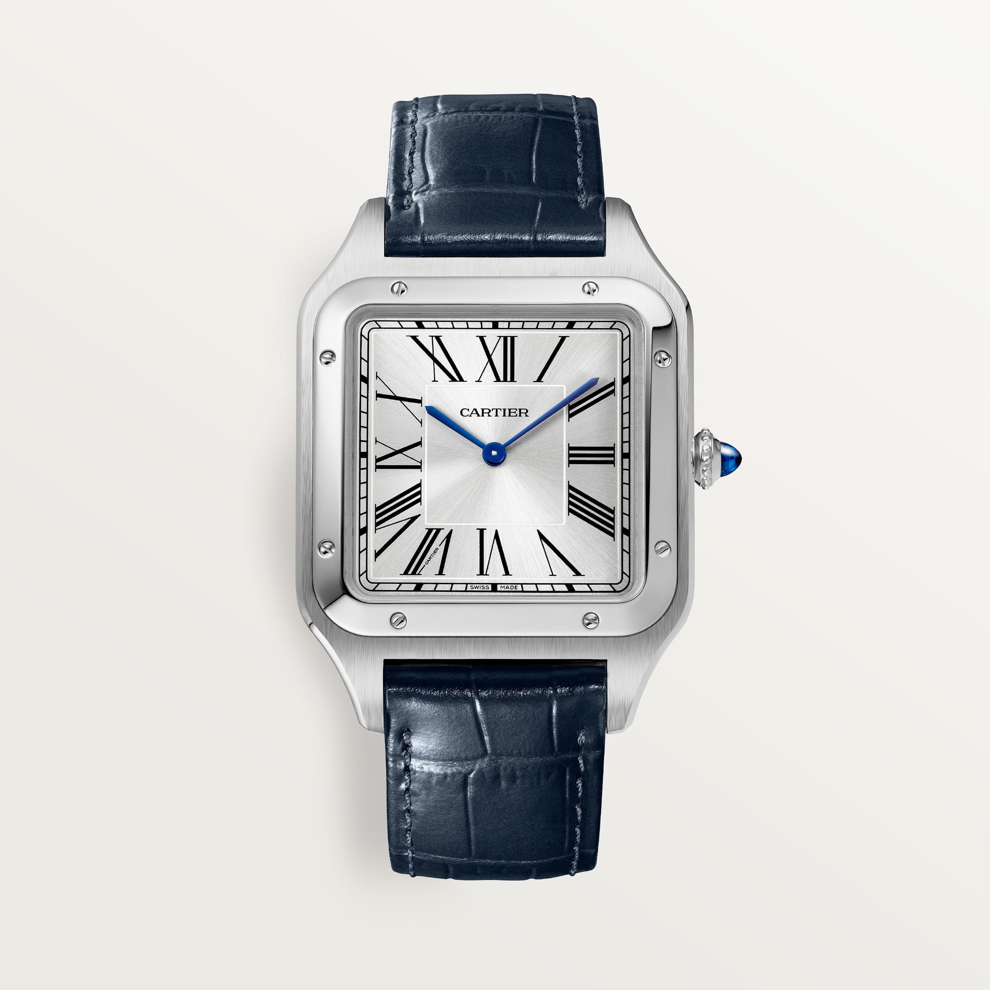 fake cartier watch Santos-Dumont extra-large model Manufacture mechanical movement with manual winding(1:1 replica)