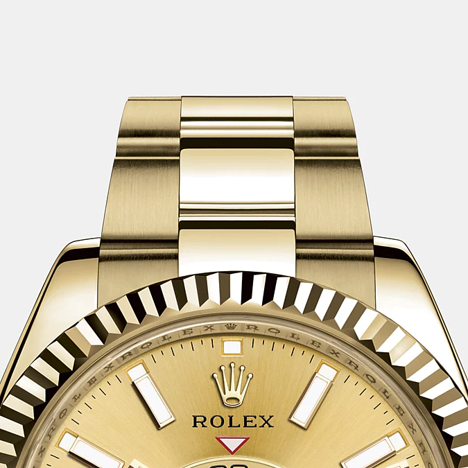 Rolex Sky-Dweller 42mm, 18k Yellow Gold, Ref# 326938-0003(1:1 replica)