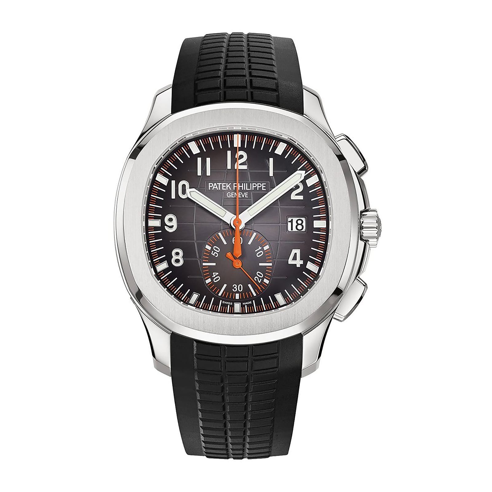 Fake Patek Philippe Replica Watch Aquanaut Chronograph Stainless Steel Black Dial 5968A-001 GRF(1:1 replica)