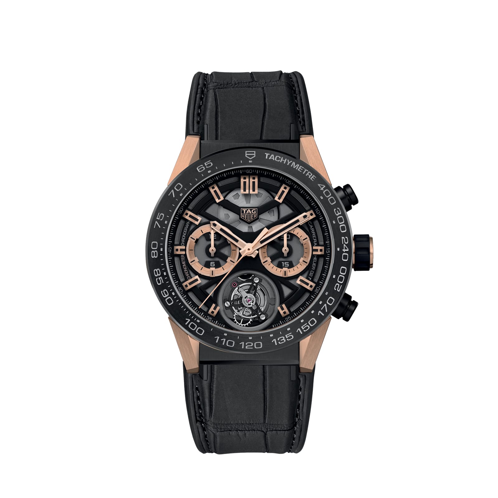 TAG Heuer Replica Watch Carrera Chronograph Tourbillon Automatic 45 mm Titanium & Gold(1:1 replica)