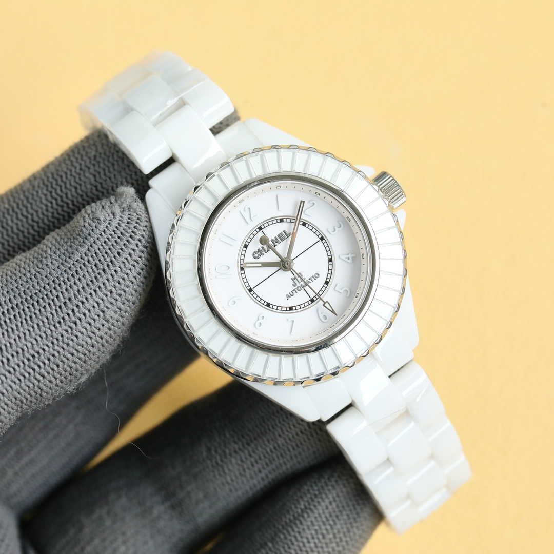 SUPER CERAMIC NEW - CHANEL EXCLUSIVE CALIBER 12.2 WATCH 33mm GODDESS BENEFIT - WHITE(1:1 replica)