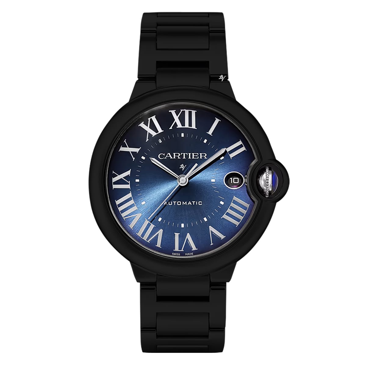 Fake Cartier Replica Watch Ballon Bleu Limited Edition Black DLC-PVD(1:1 replica)