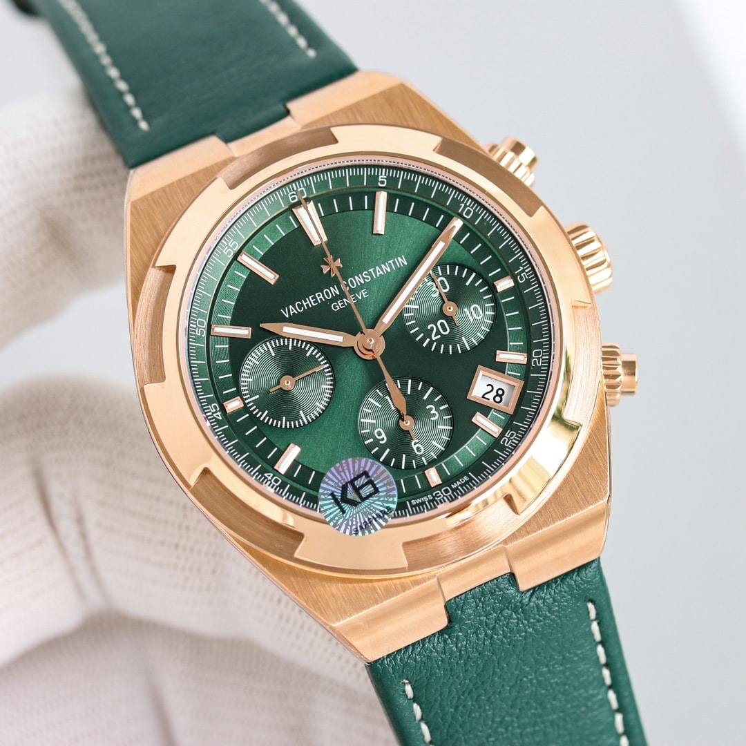 Fake Vacheron Constantin Replica Watch Overseas chronograph 42.5 MM PINK GOLD 5520V/210R-B966 TWF(1:1 replica)