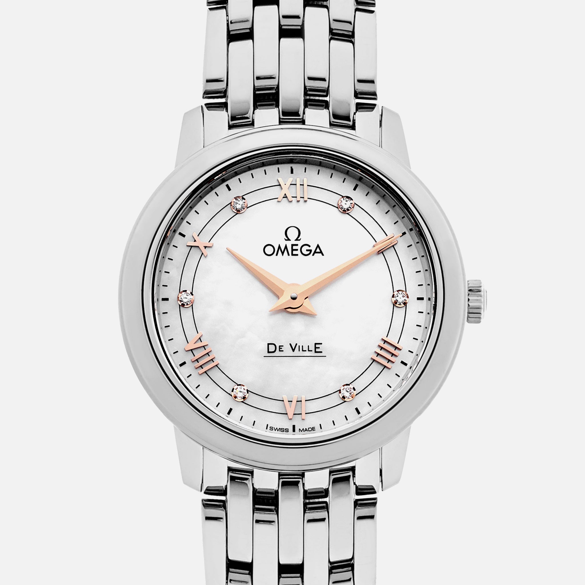 De Ville Prestige Quartz 27.4mm Mother-Of-Pearl Dial(1:1 replica)