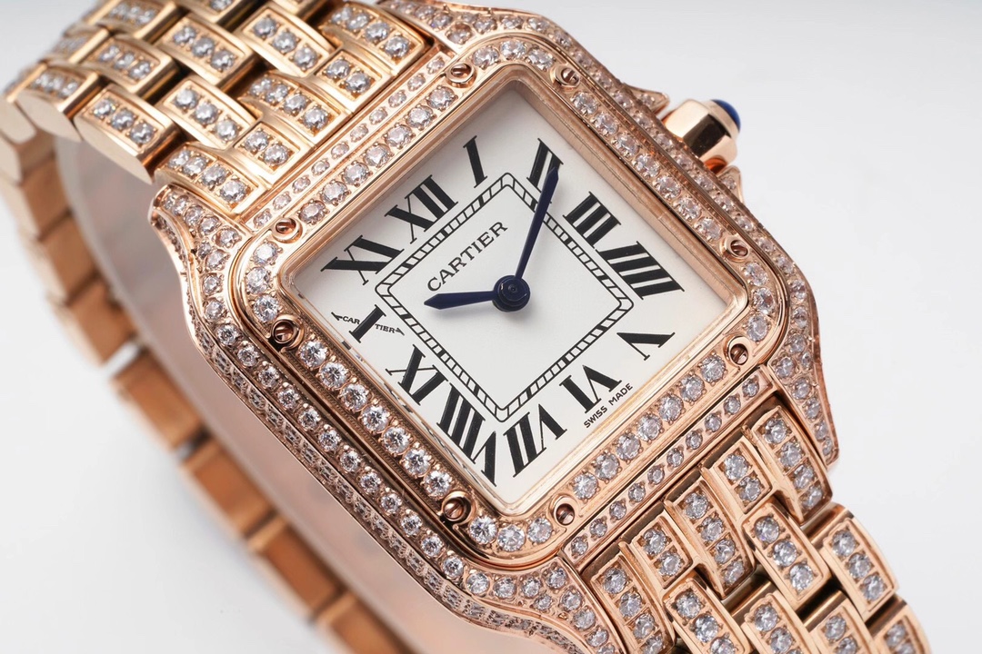 Cartier Cheetah Full of Diamonds Ladies' 37MM-Rose Gold(1:1 replica)