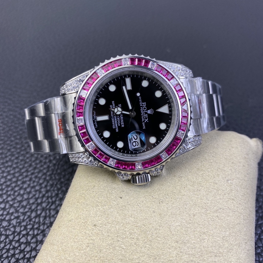 Rolex Submariner Special Edition with Diamonds - Pink Diamonds - 40mm(1:1 replica)