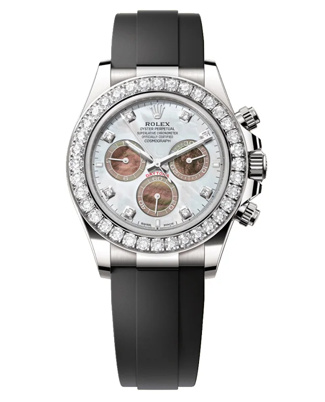 Rolex Cosmograph Daytona Oyster, 40 mm, white gold and diamondsReference 126589RBR(1:1 replica)