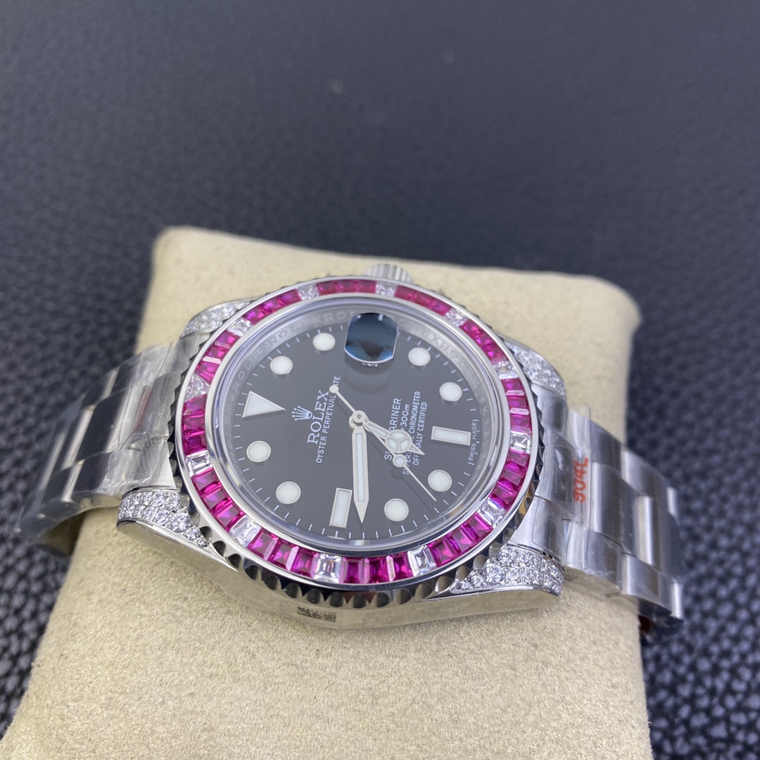 Rolex Submariner Special Edition with Diamonds - Pink Diamonds - 40mm(1:1 replica)