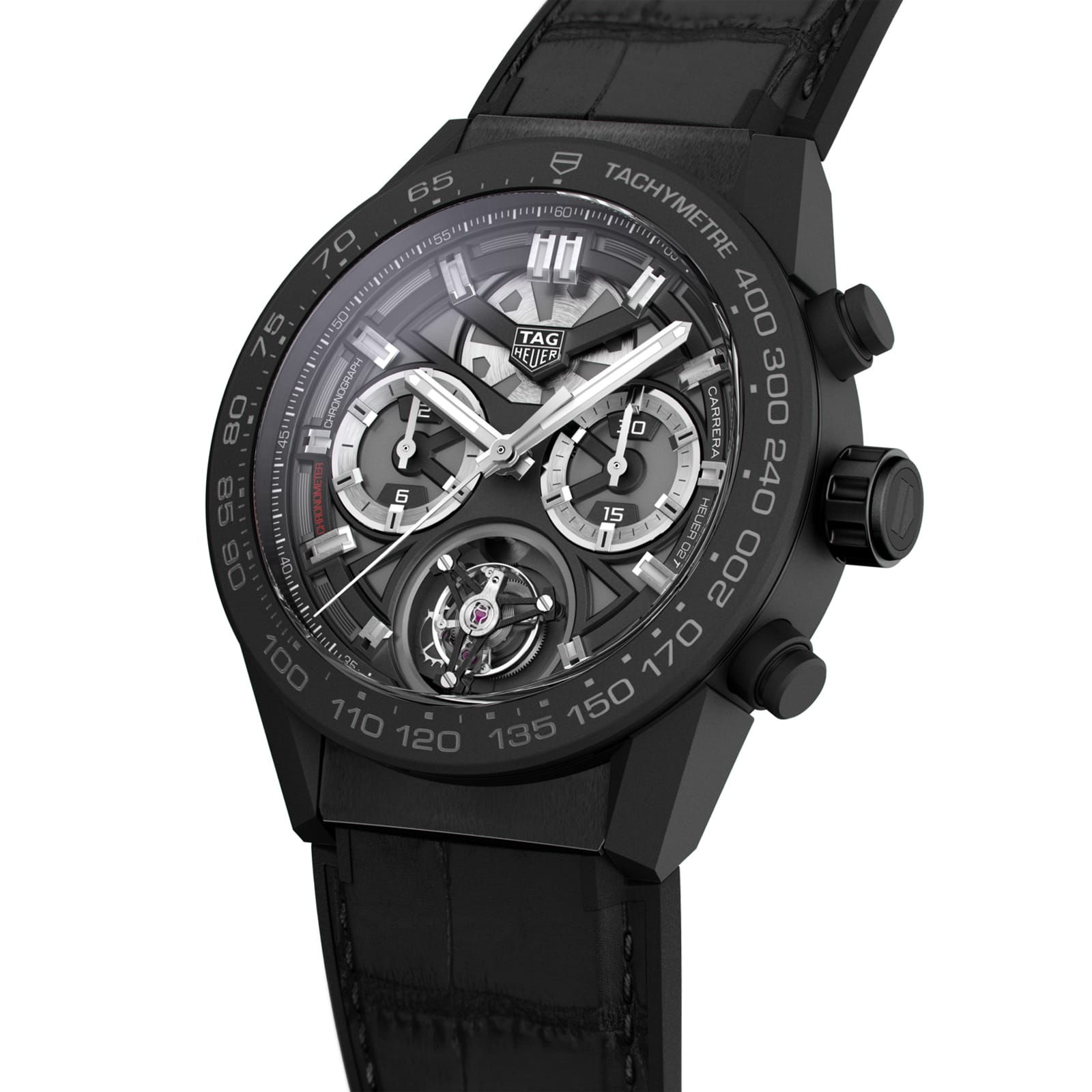 TAG Heuer Replica Watch Carrera Chronograph Tourbillon Automatic 45 mm Ceramic(1:1 replica)