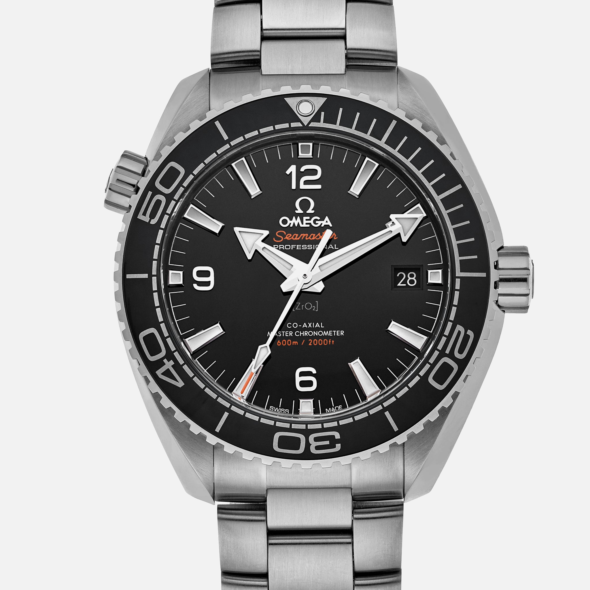 Seamaster Planet Ocean 600M Co-Axial Master Chronometer 43.5mm Black Dial On Bracelet(1:1 replica)