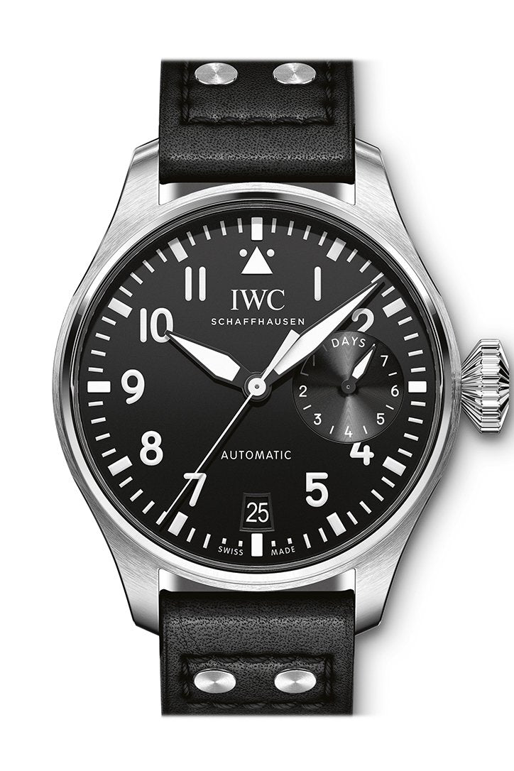 IWC Big Pilot Automatic Black Dial Black Leather Men's Watch IW501001(1:1 replica)