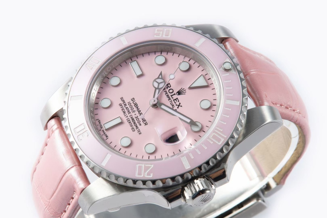 Rolex Submariner - Women's Pink - 40MM - Leather(1:1 replica)