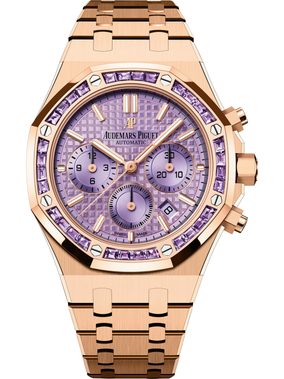 Audemars piguet Royal Oak Chronograph 38 Pink Gold / Amethysts / Purple 26319OR.AY.1256OR.01(1:1 replica)